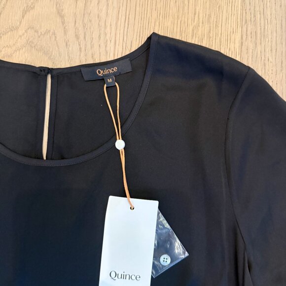 Quince Washable Stretch Silk Tee—Size M, NWT - Picture 3 of 6